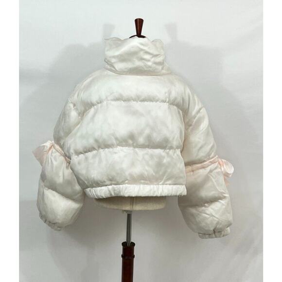SELKIE Sz 2x Silk Strawberry Milk Marshmallow Puffer Coat Jacket NWT - Picture 6 of 14